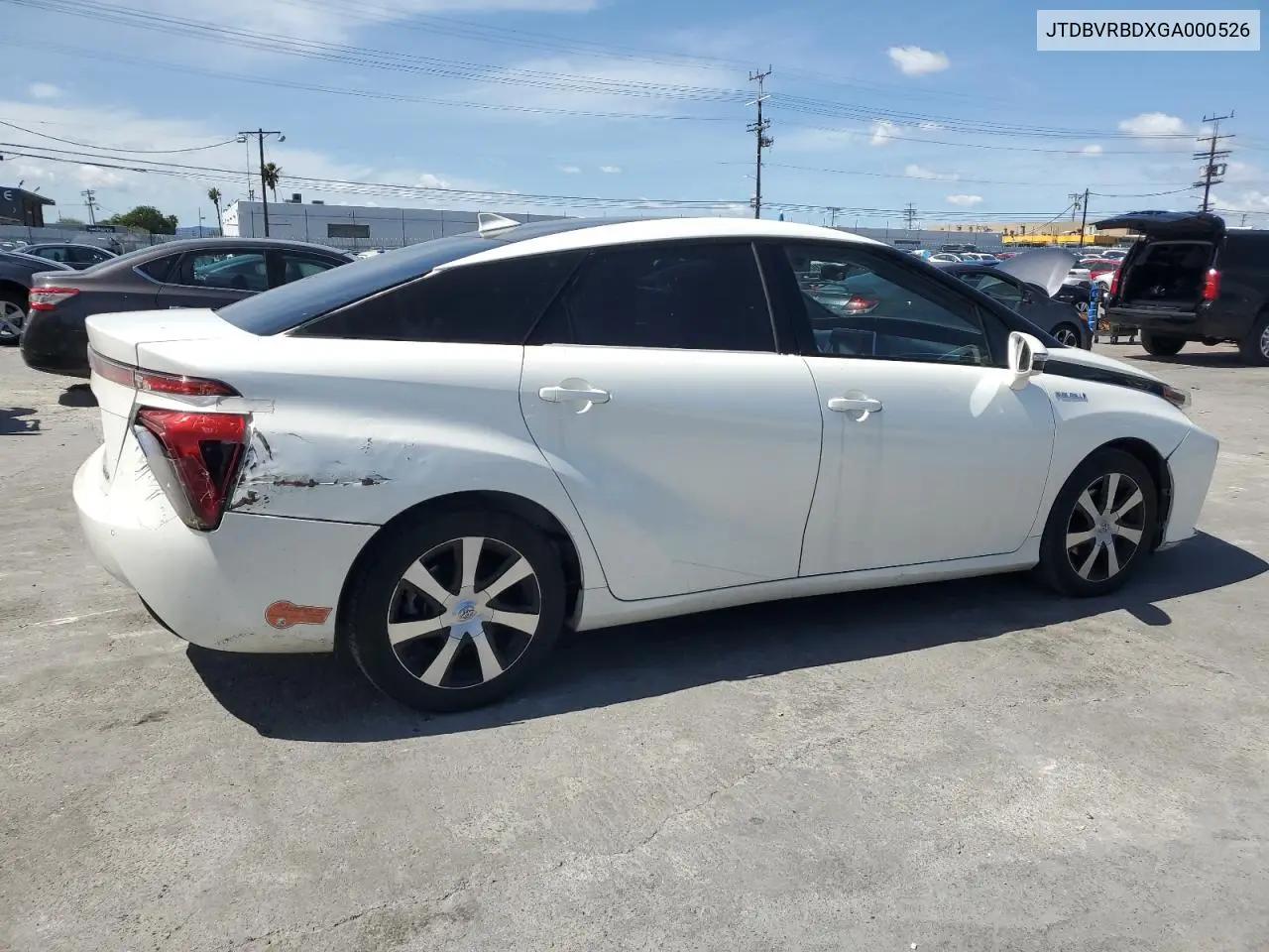 2016 Toyota Mirai VIN: JTDBVRBDXGA000526 Lot: 47405395