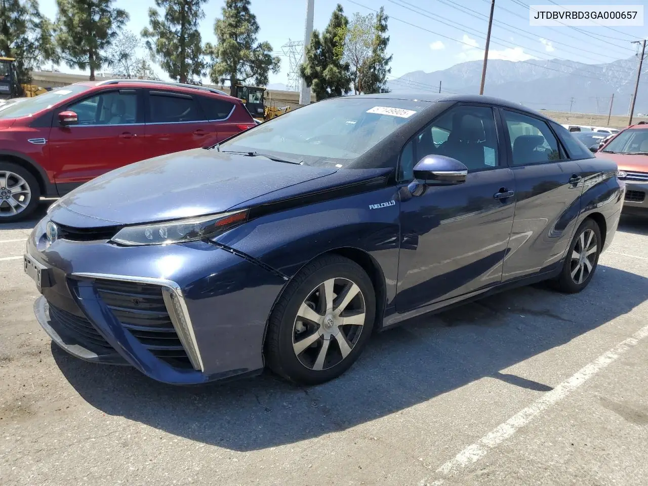 jtdbvrbd3ga000657 JTDBVRBD3GA000657 2016 Toyota Mirai