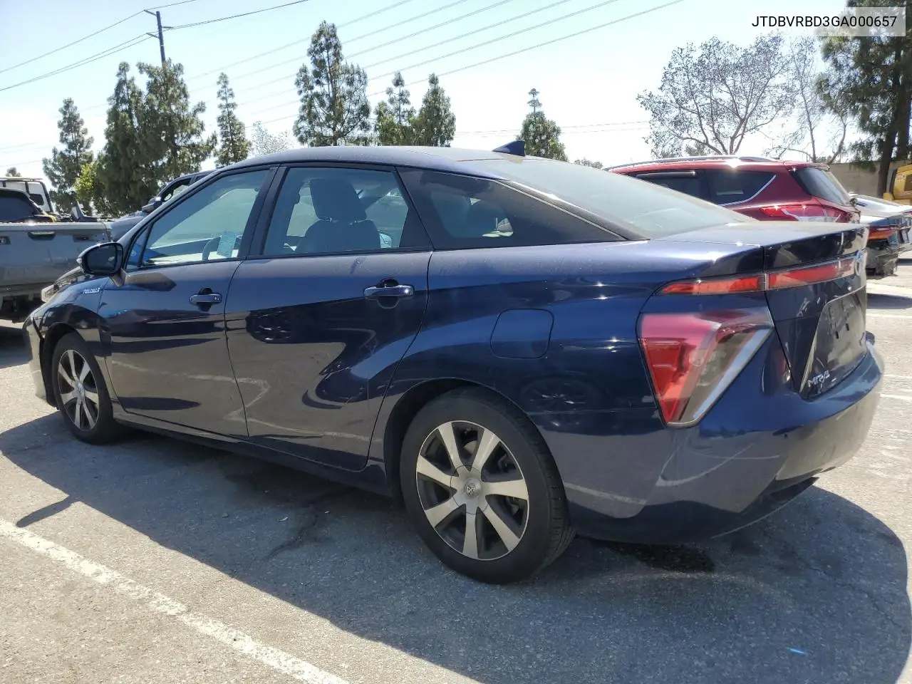jtdbvrbd3ga000657 JTDBVRBD3GA000657 2016 Toyota Mirai