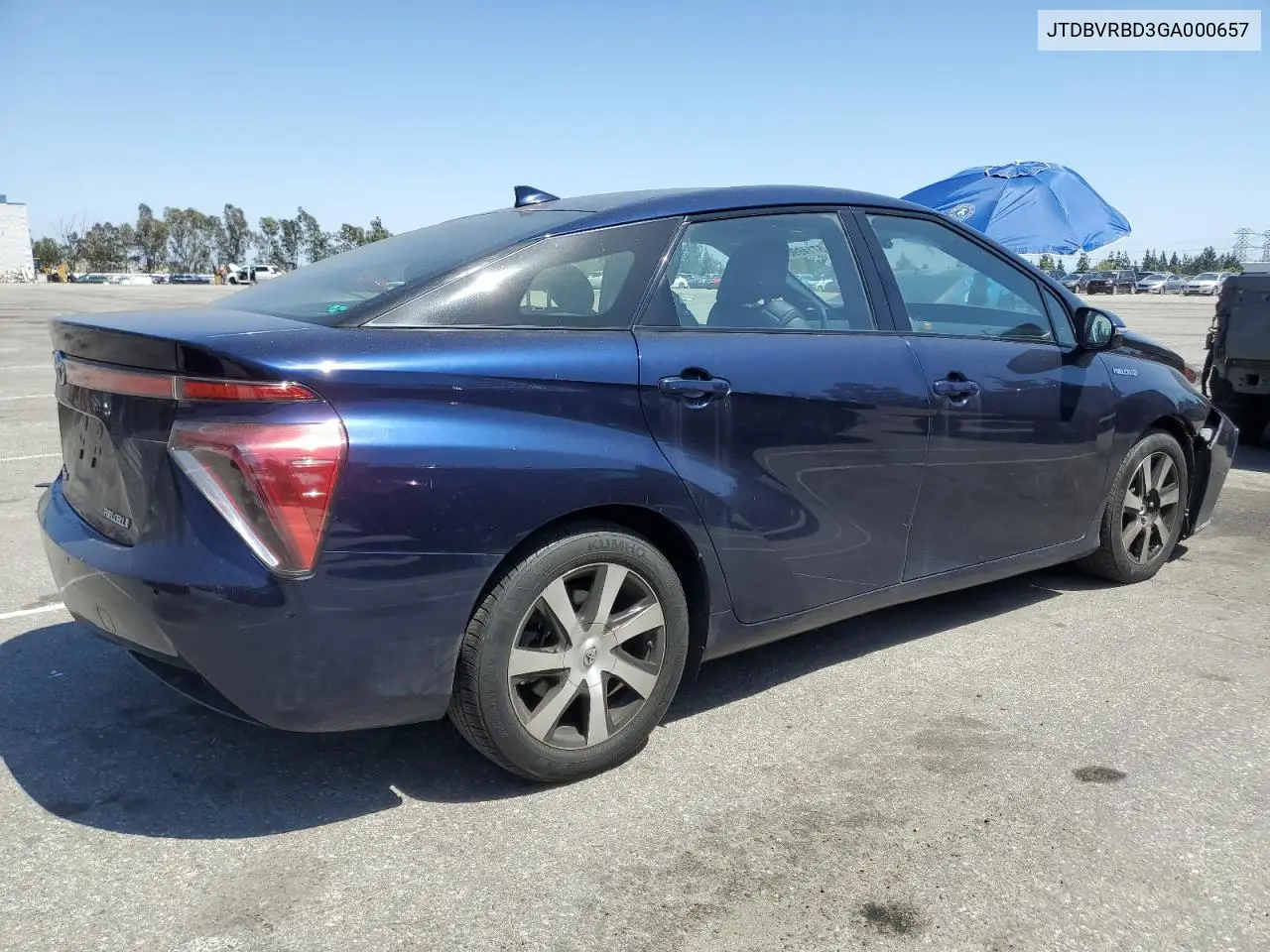 jtdbvrbd3ga000657 JTDBVRBD3GA000657 2016 Toyota Mirai