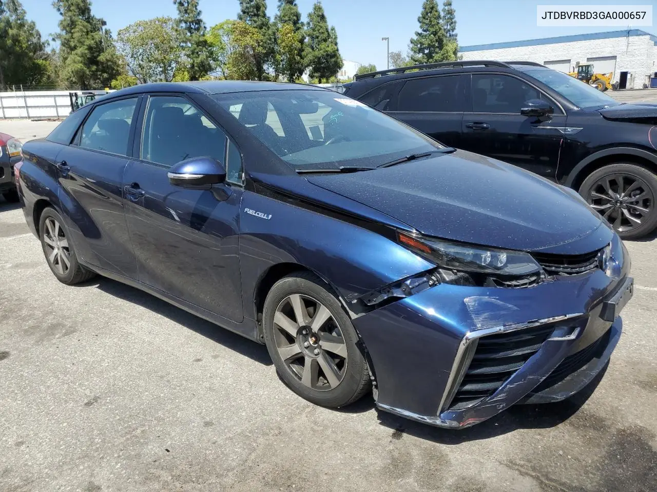 jtdbvrbd3ga000657 JTDBVRBD3GA000657 2016 Toyota Mirai