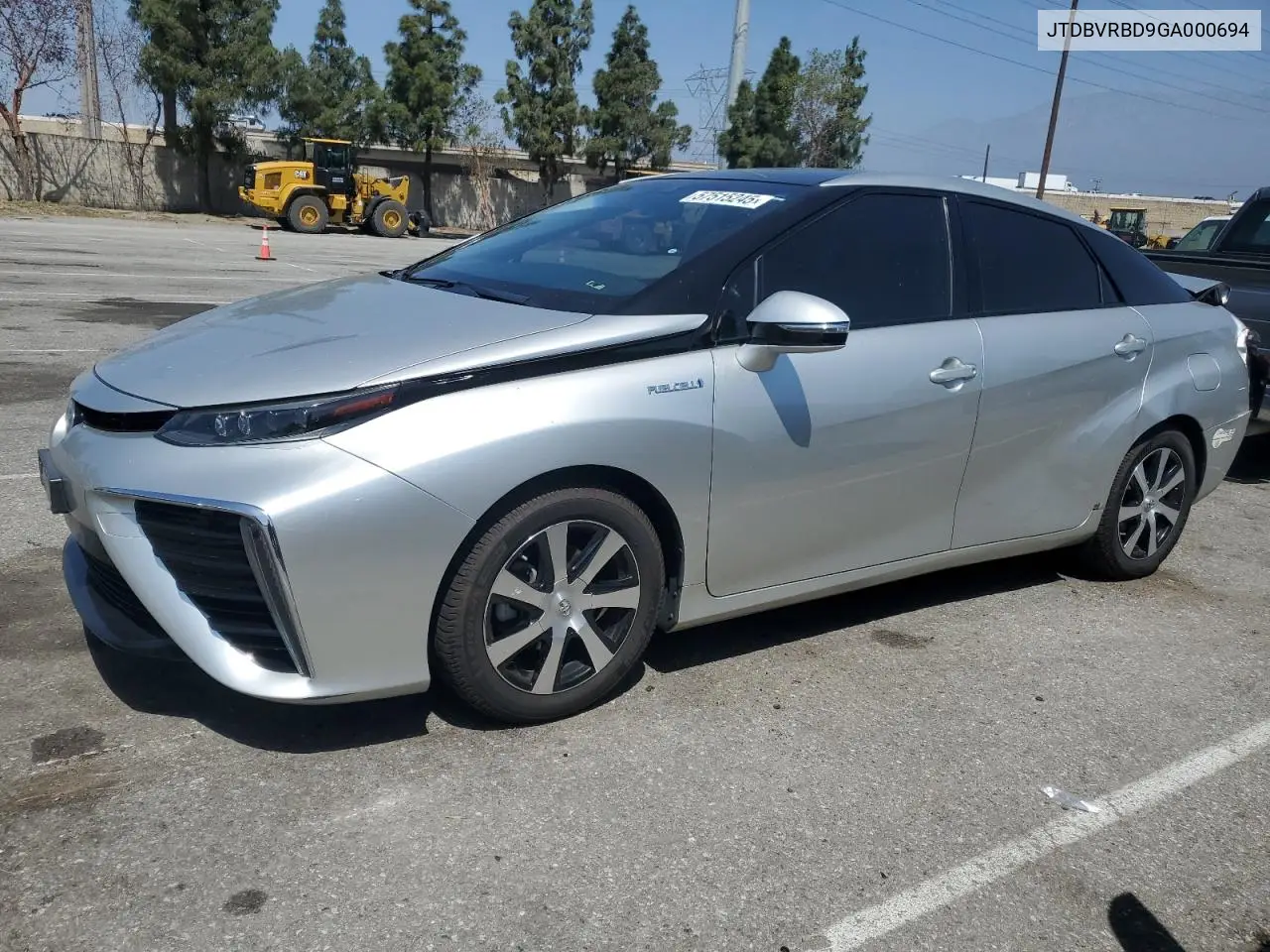 2016 Toyota Mirai VIN: JTDBVRBD9GA000694 Lot: 57515245