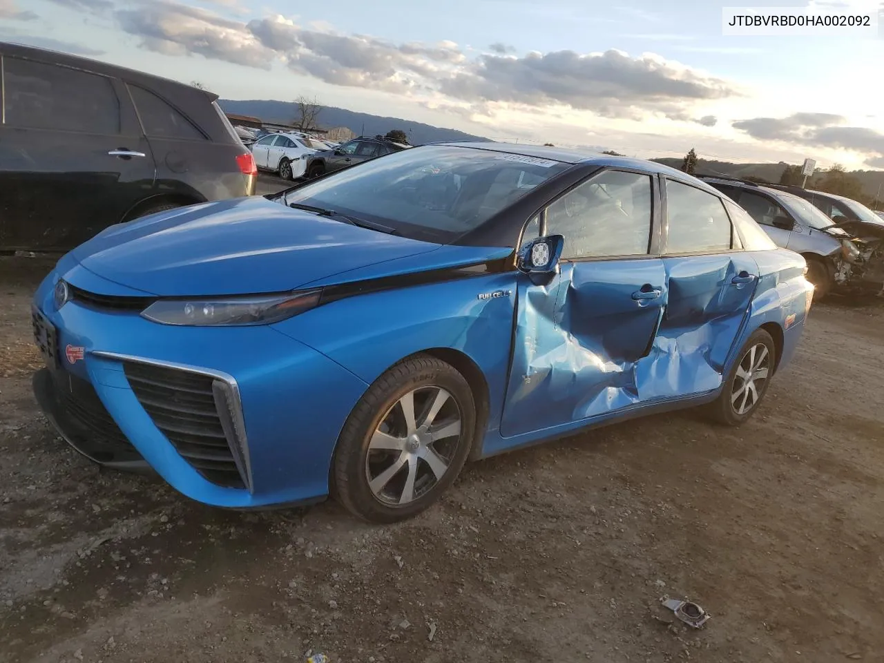 2017 Toyota Mirai VIN: JTDBVRBD0HA002092 Lot: 41517974