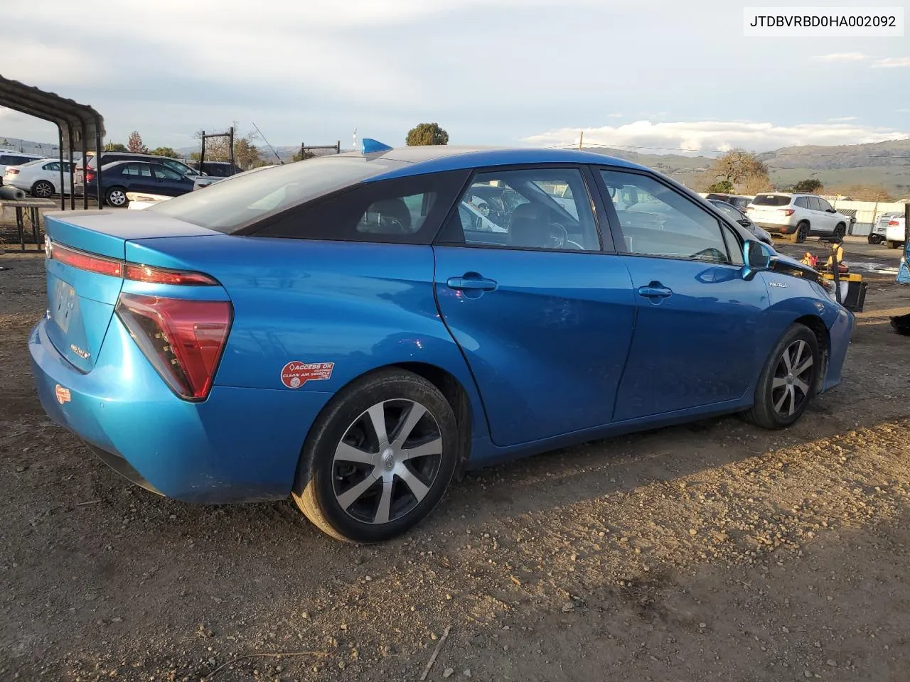 2017 Toyota Mirai VIN: JTDBVRBD0HA002092 Lot: 41517974