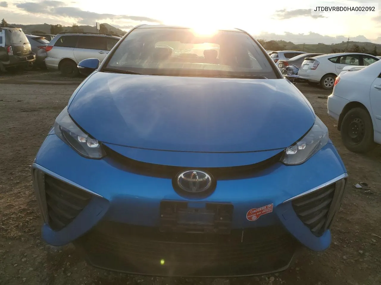 2017 Toyota Mirai VIN: JTDBVRBD0HA002092 Lot: 41517974