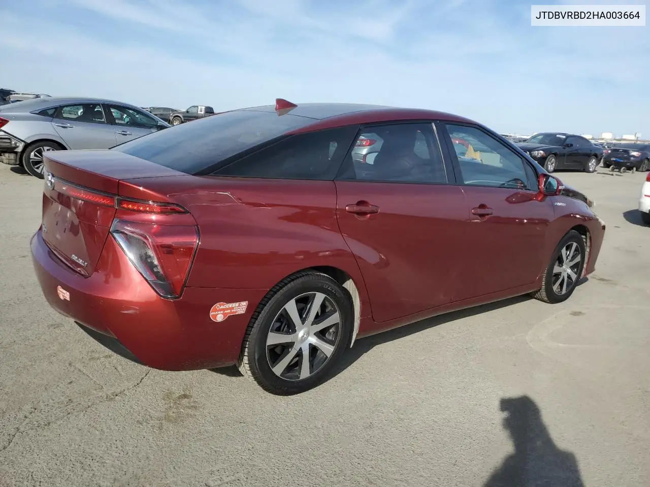 2017 Toyota Mirai VIN: JTDBVRBD2HA003664 Lot: 48636305