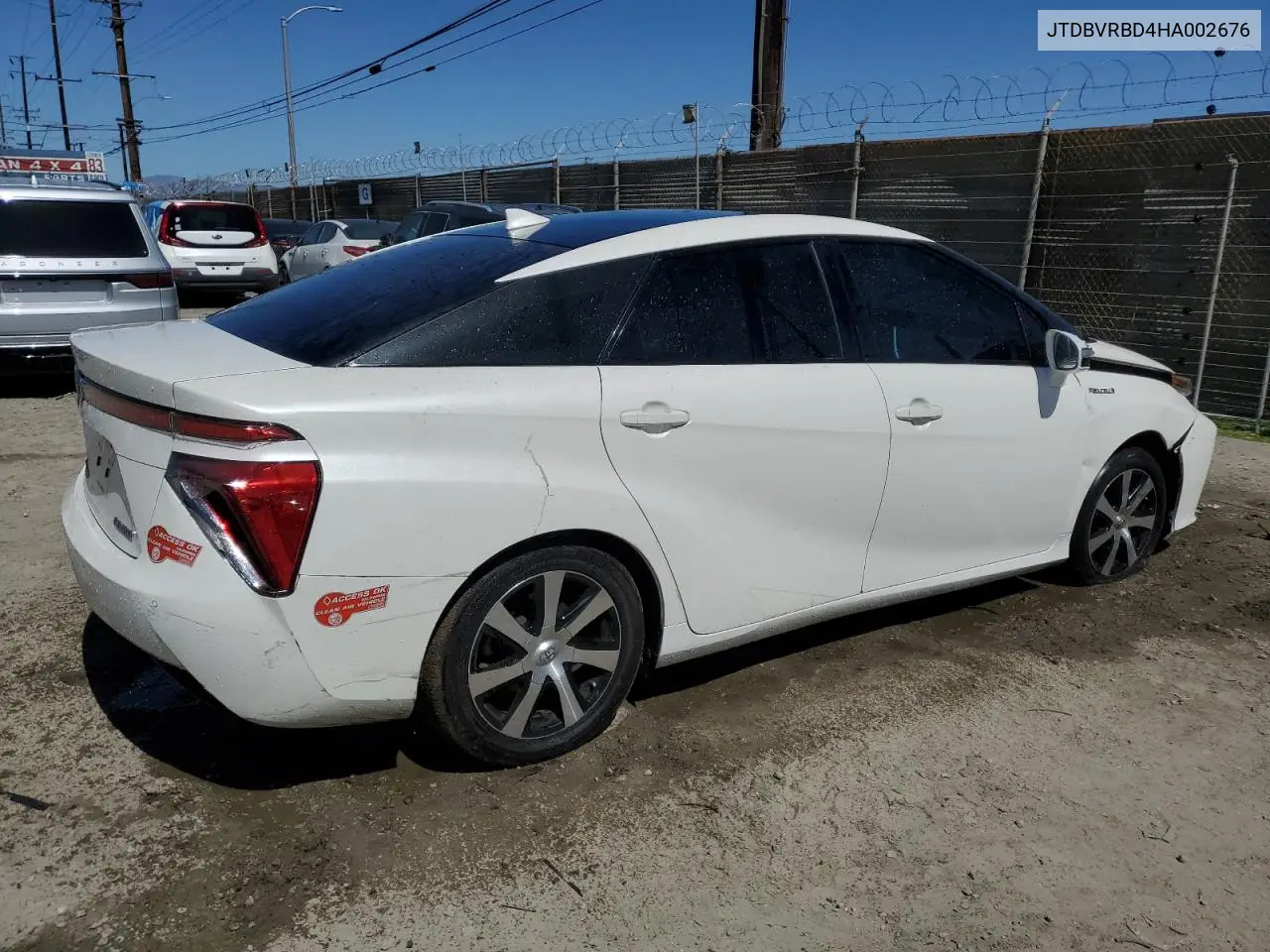 2017 Toyota Mirai VIN: JTDBVRBD4HA002676 Lot: 49674925