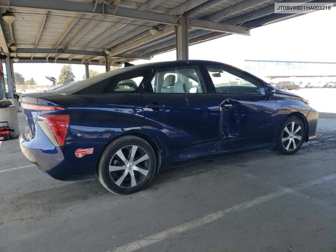 2017 Toyota Mirai VIN: JTDBVRBD1HA003218 Lot: 53211895