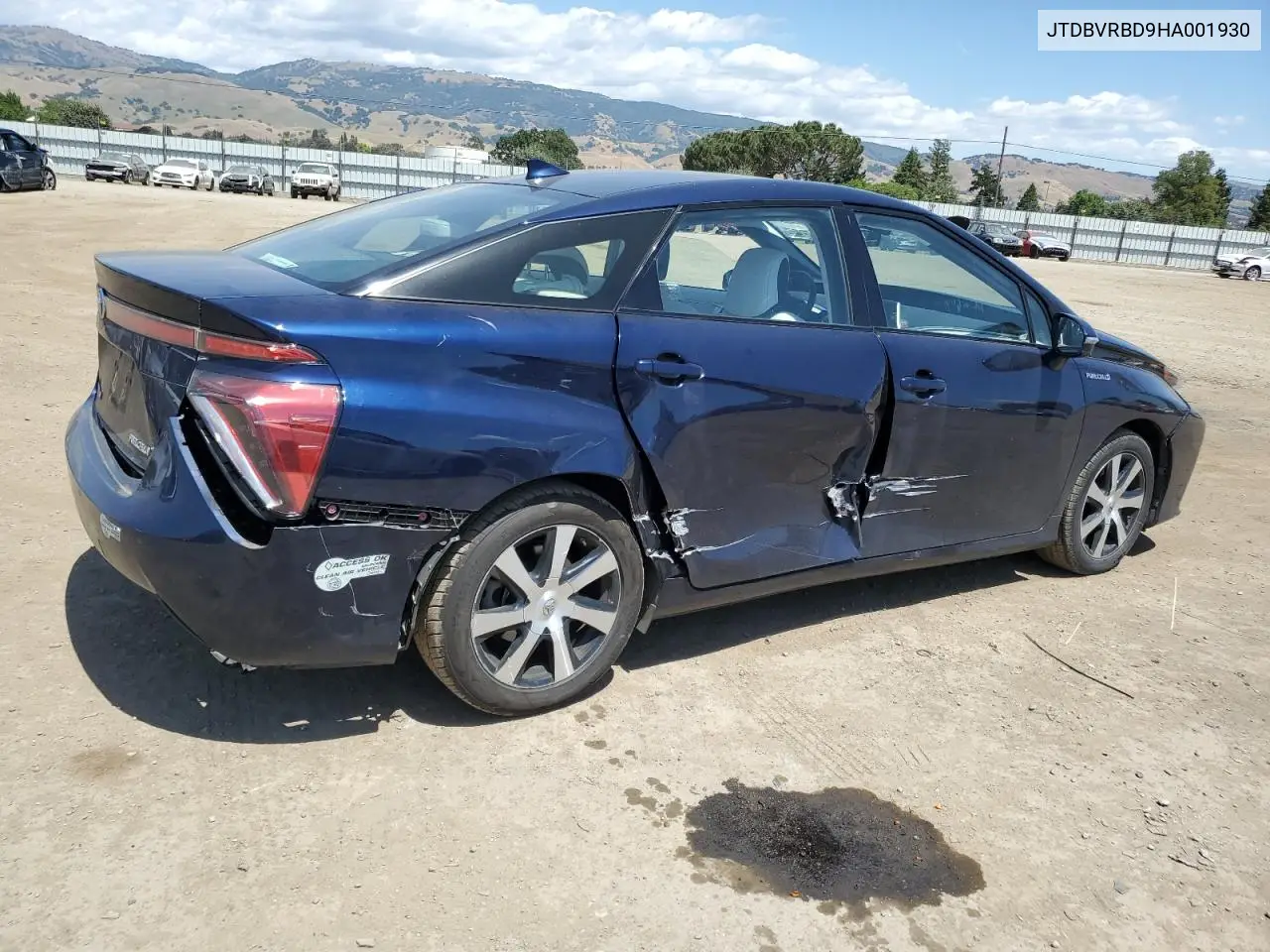 2017 Toyota Mirai VIN: JTDBVRBD9HA001930 Lot: 57167705