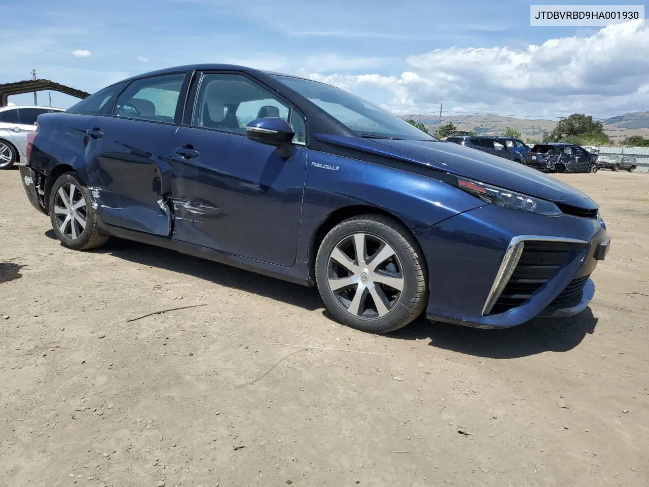 2017 Toyota Mirai VIN: JTDBVRBD9HA001930 Lot: 57167705