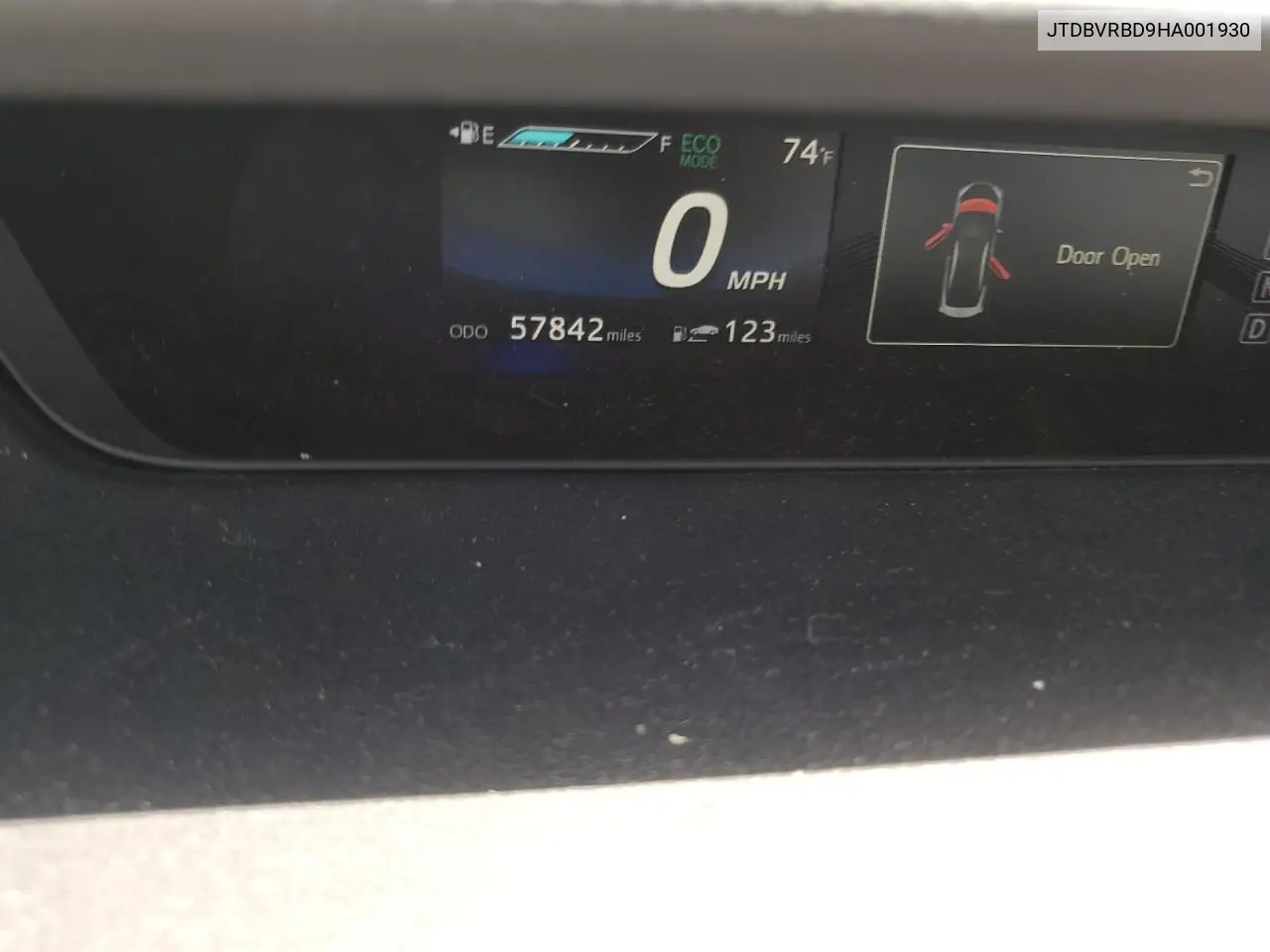2017 Toyota Mirai VIN: JTDBVRBD9HA001930 Lot: 57167705