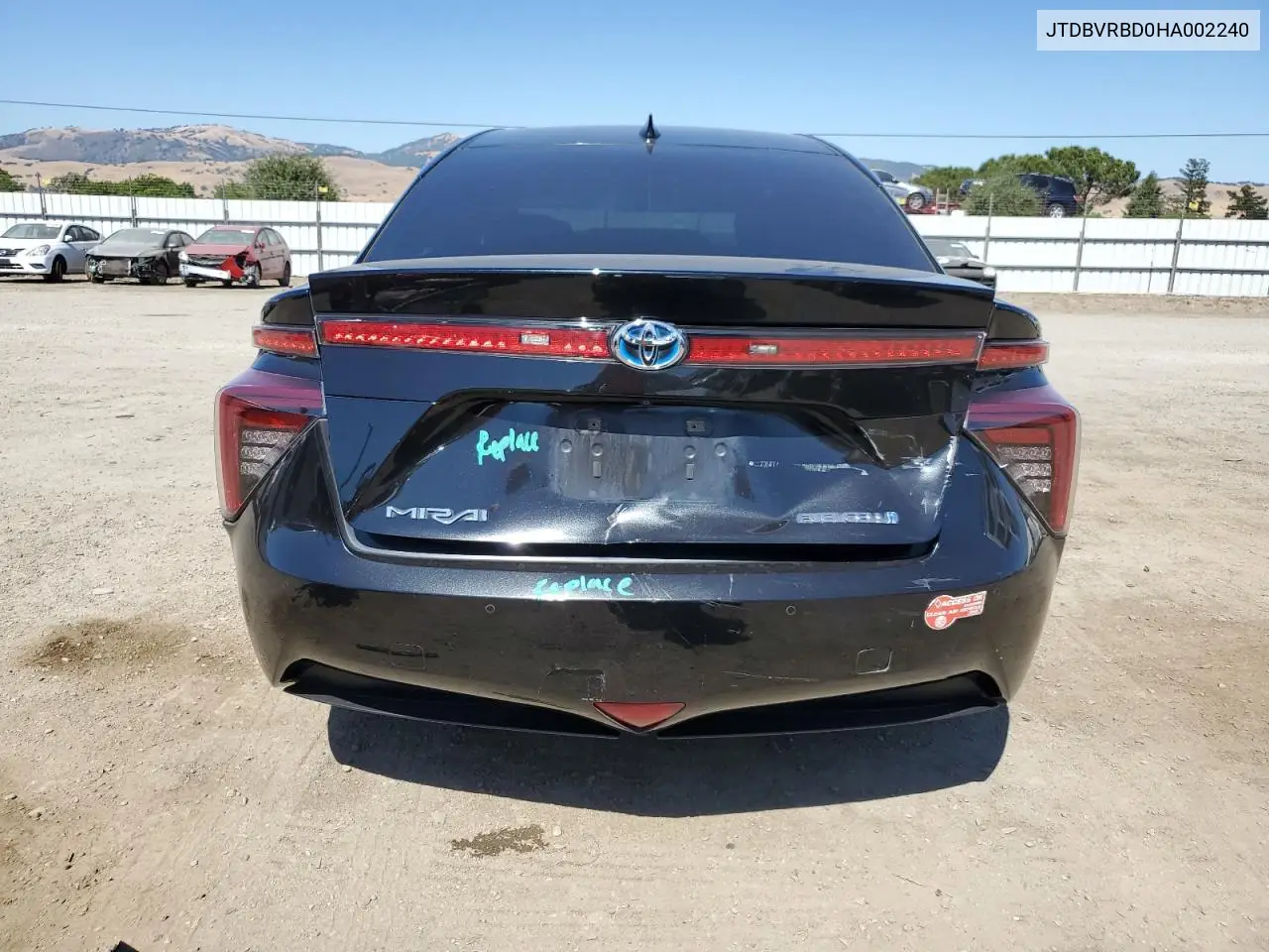 2017 Toyota Mirai VIN: JTDBVRBD0HA002240 Lot: 61055355