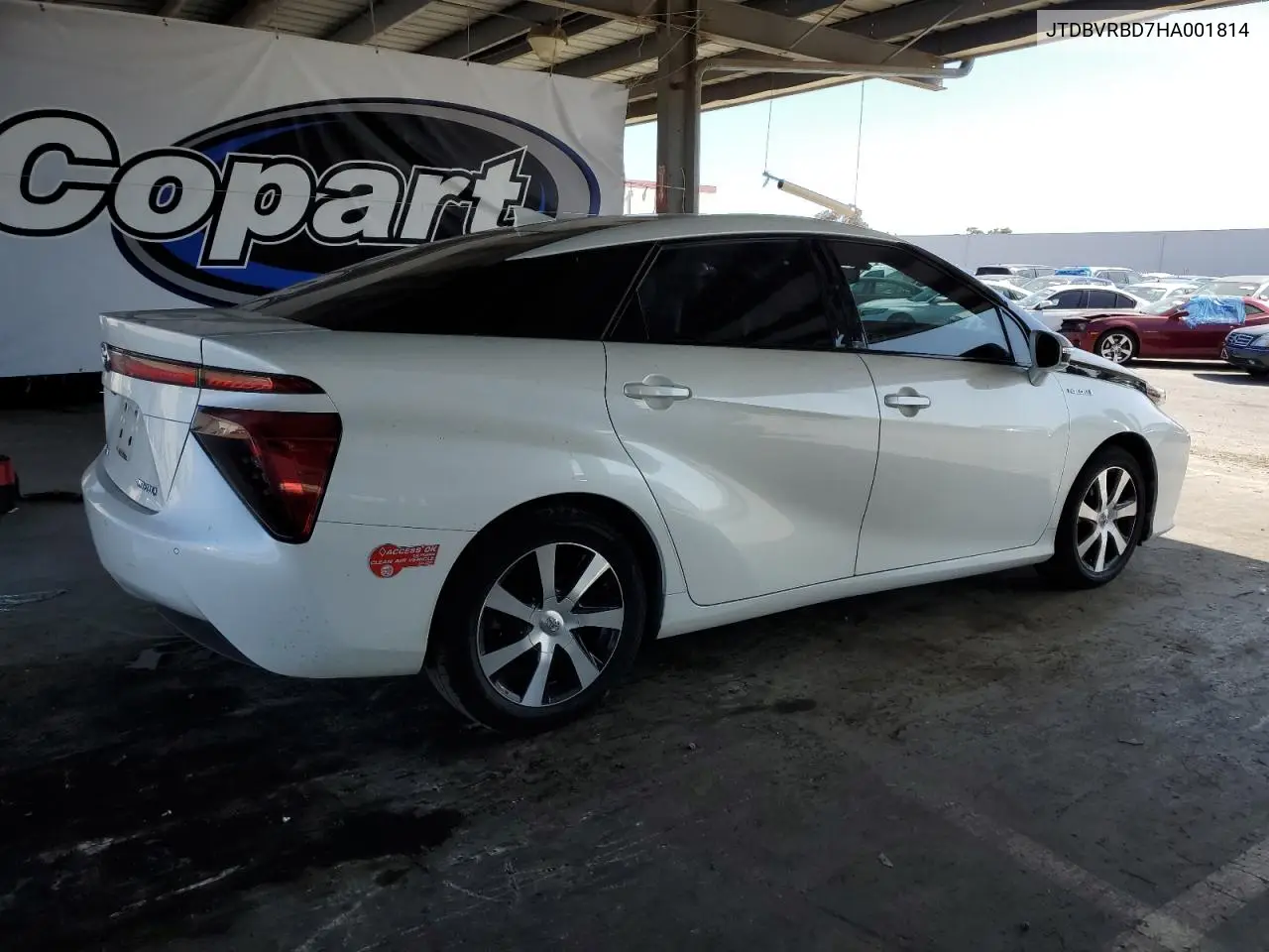 2017 Toyota Mirai VIN: JTDBVRBD7HA001814 Lot: 61192145