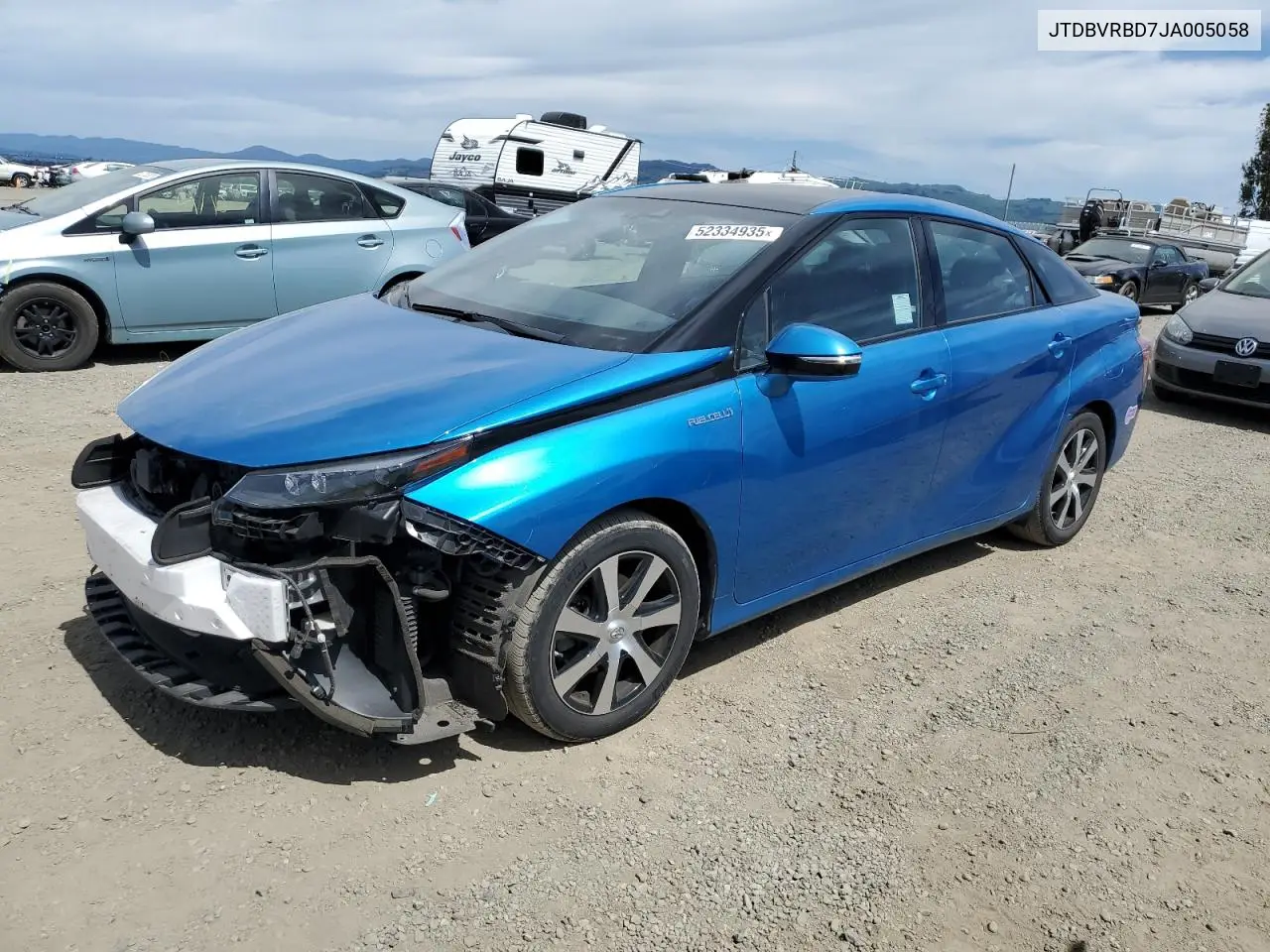 2018 Toyota Mirai VIN: JTDBVRBD7JA005058 Lot: 52334935