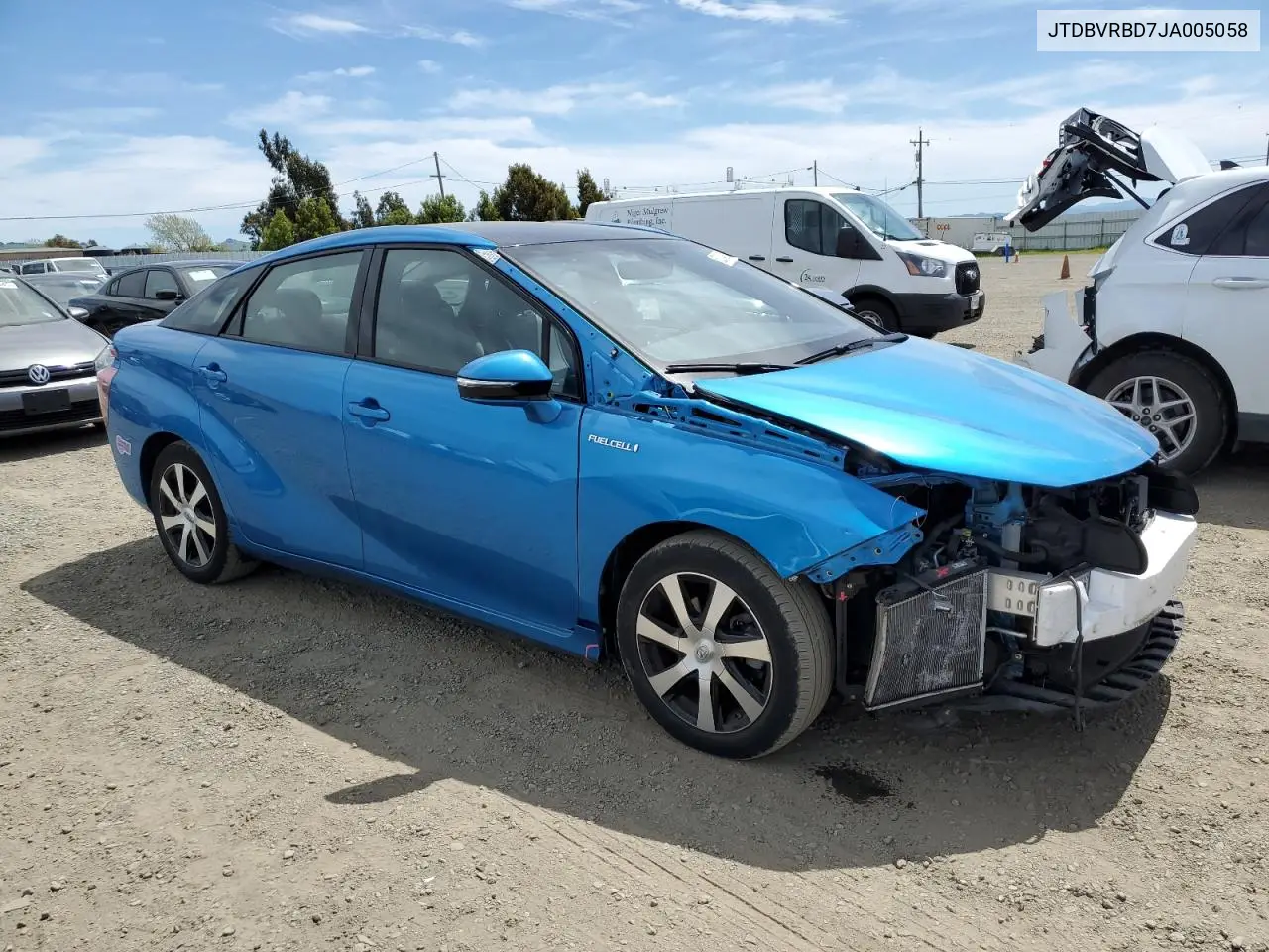 2018 Toyota Mirai VIN: JTDBVRBD7JA005058 Lot: 52334935