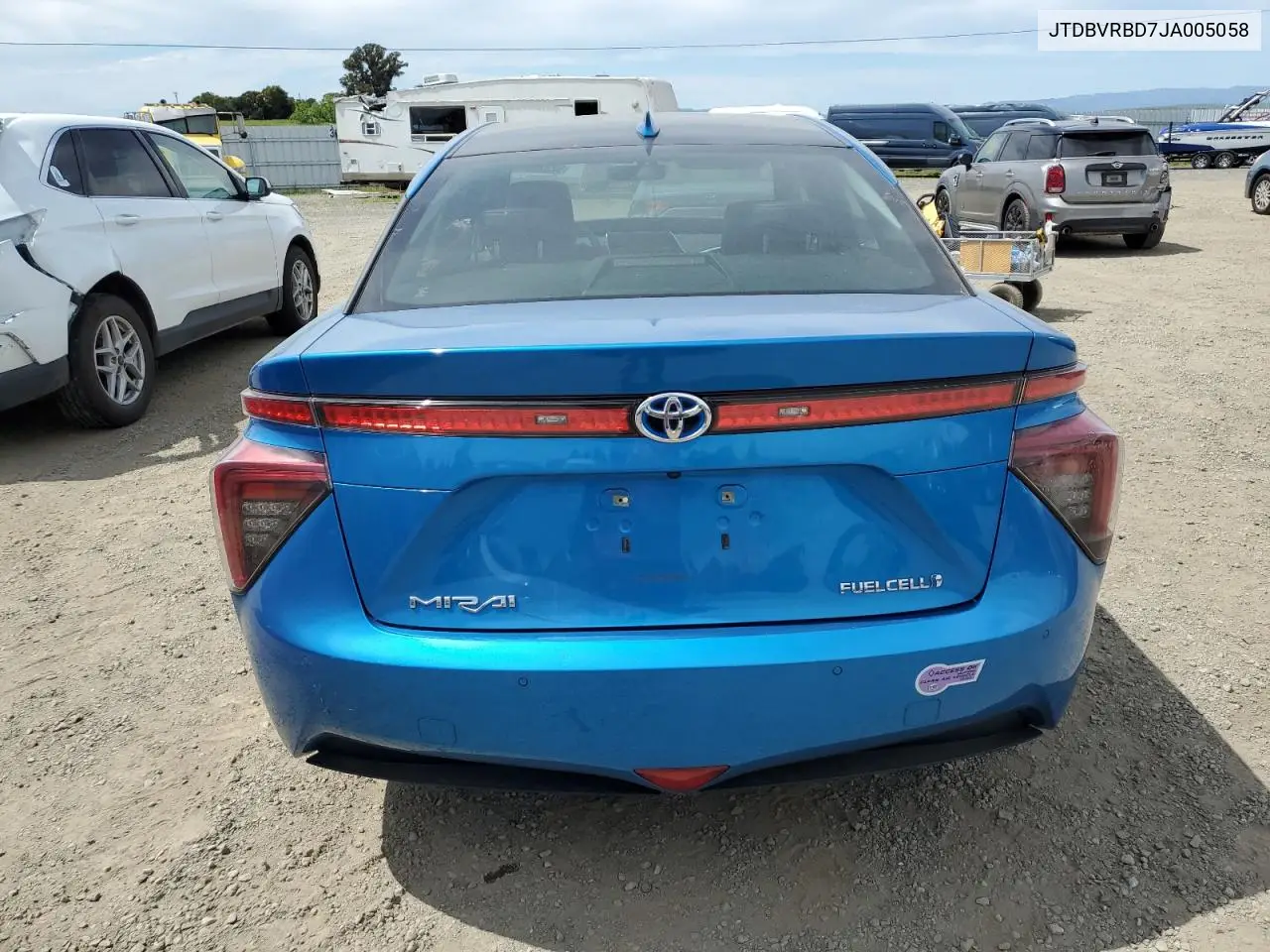 2018 Toyota Mirai VIN: JTDBVRBD7JA005058 Lot: 52334935
