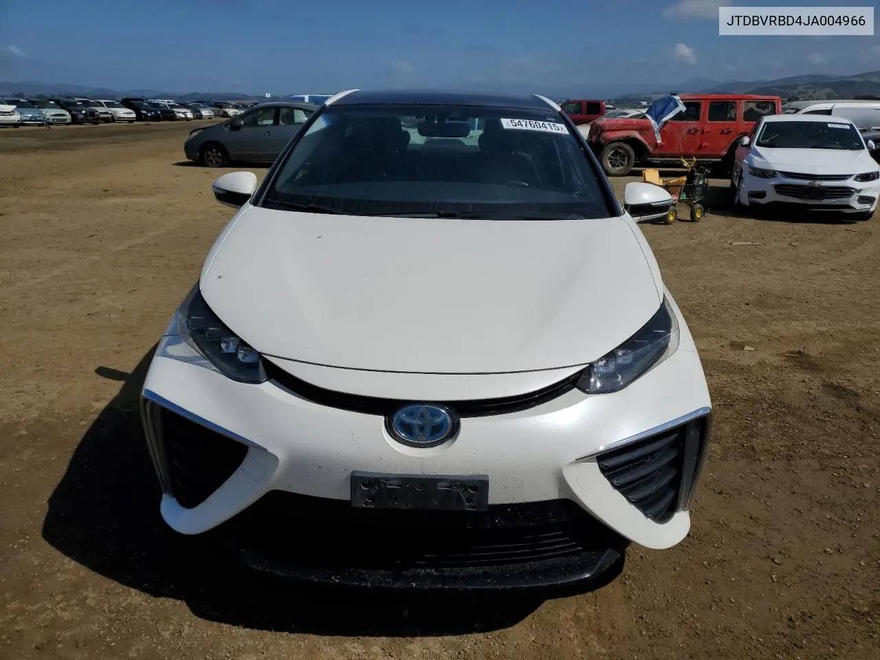 2018 Toyota Mirai VIN: JTDBVRBD4JA004966 Lot: 54760415