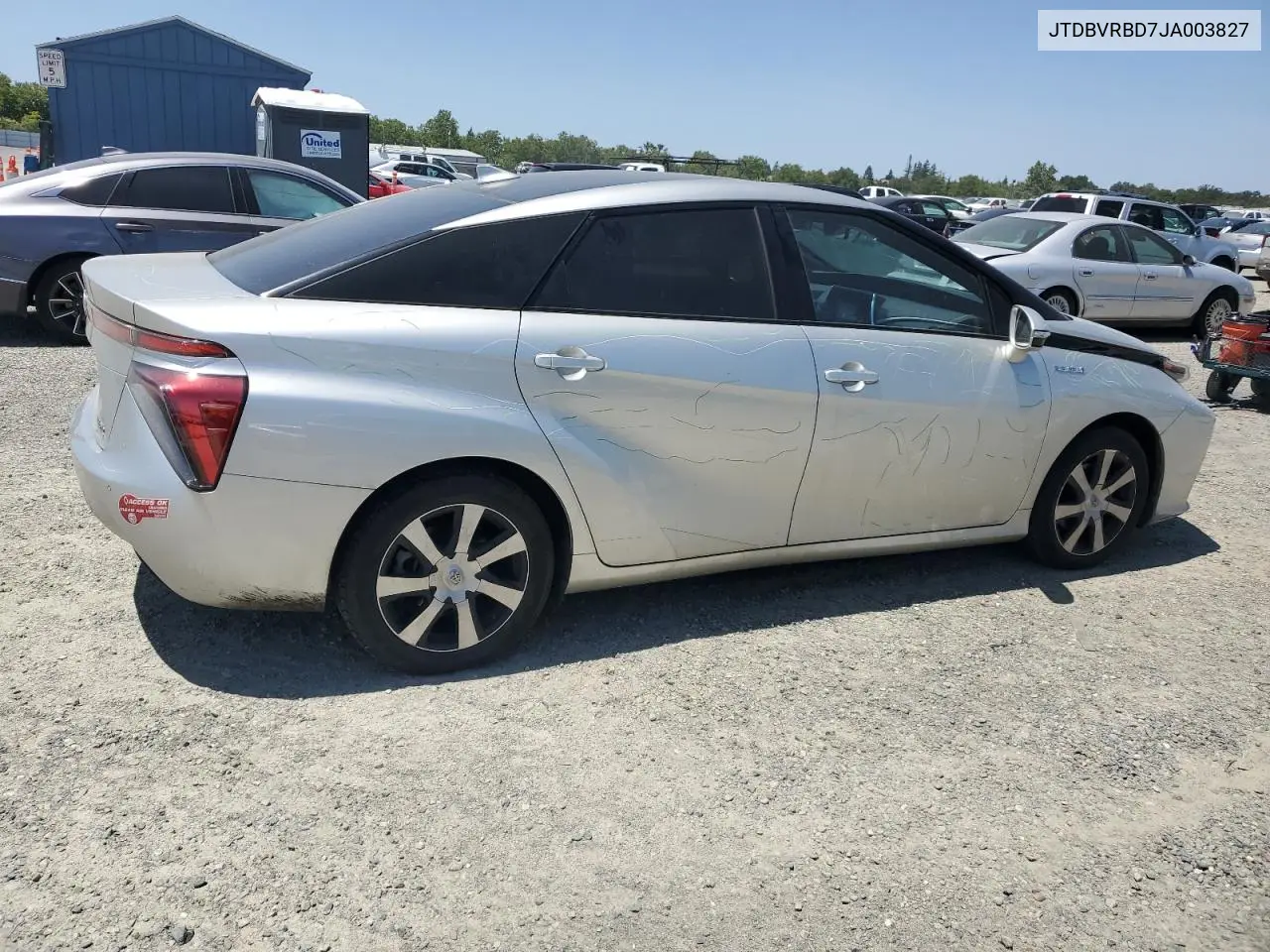 2018 Toyota Mirai VIN: JTDBVRBD7JA003827 Lot: 58357635
