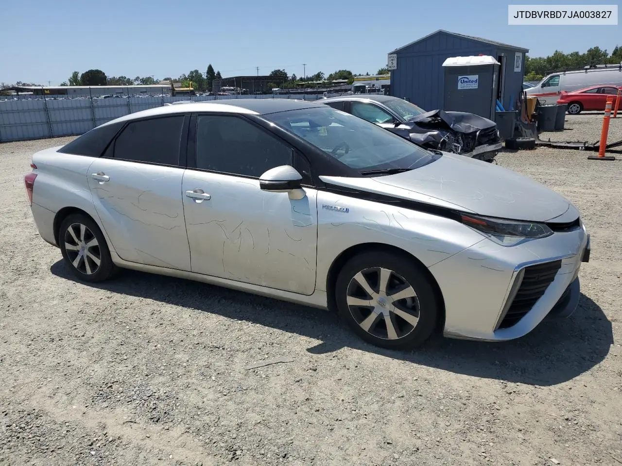2018 Toyota Mirai VIN: JTDBVRBD7JA003827 Lot: 58357635