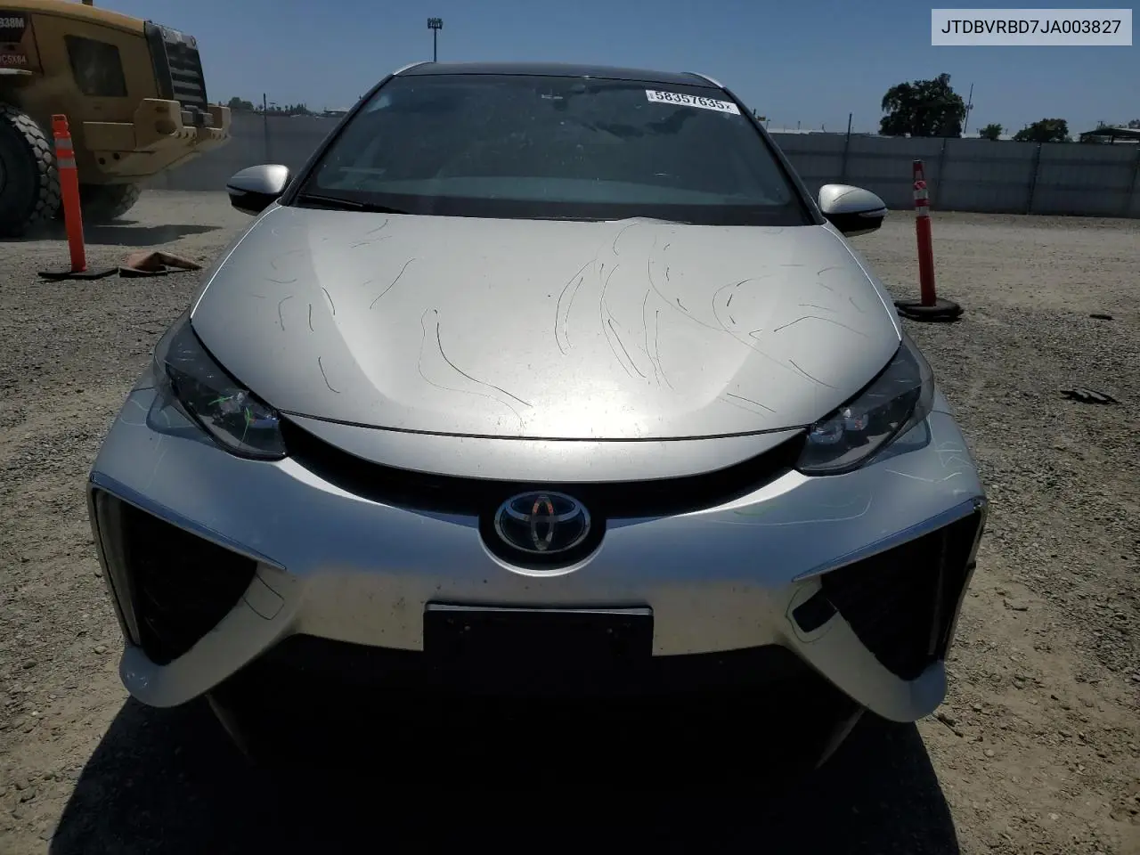 2018 Toyota Mirai VIN: JTDBVRBD7JA003827 Lot: 58357635