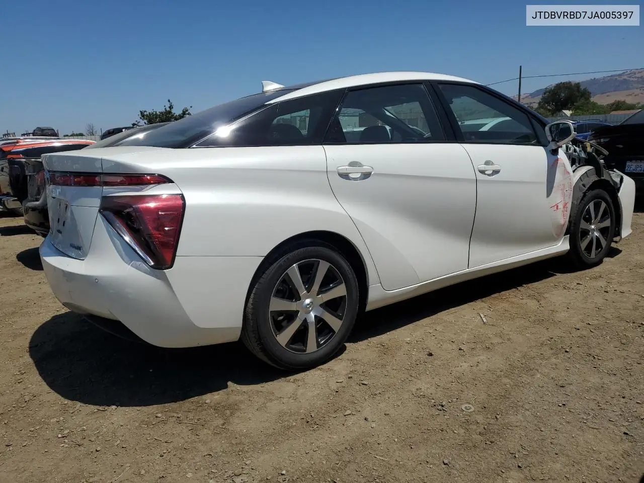 2018 Toyota Mirai VIN: JTDBVRBD7JA005397 Lot: 62319085