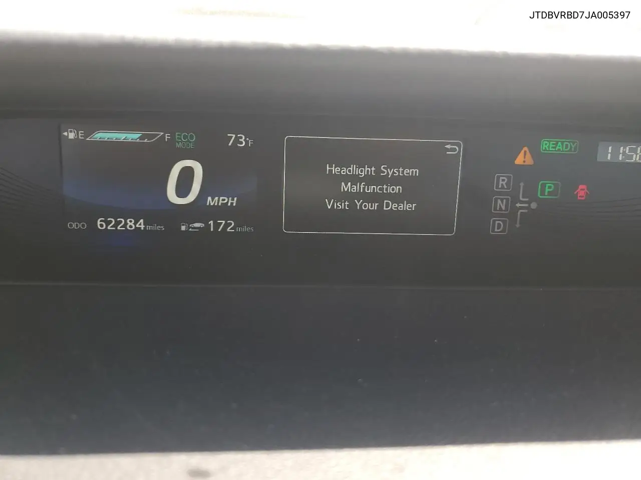 2018 Toyota Mirai VIN: JTDBVRBD7JA005397 Lot: 62319085