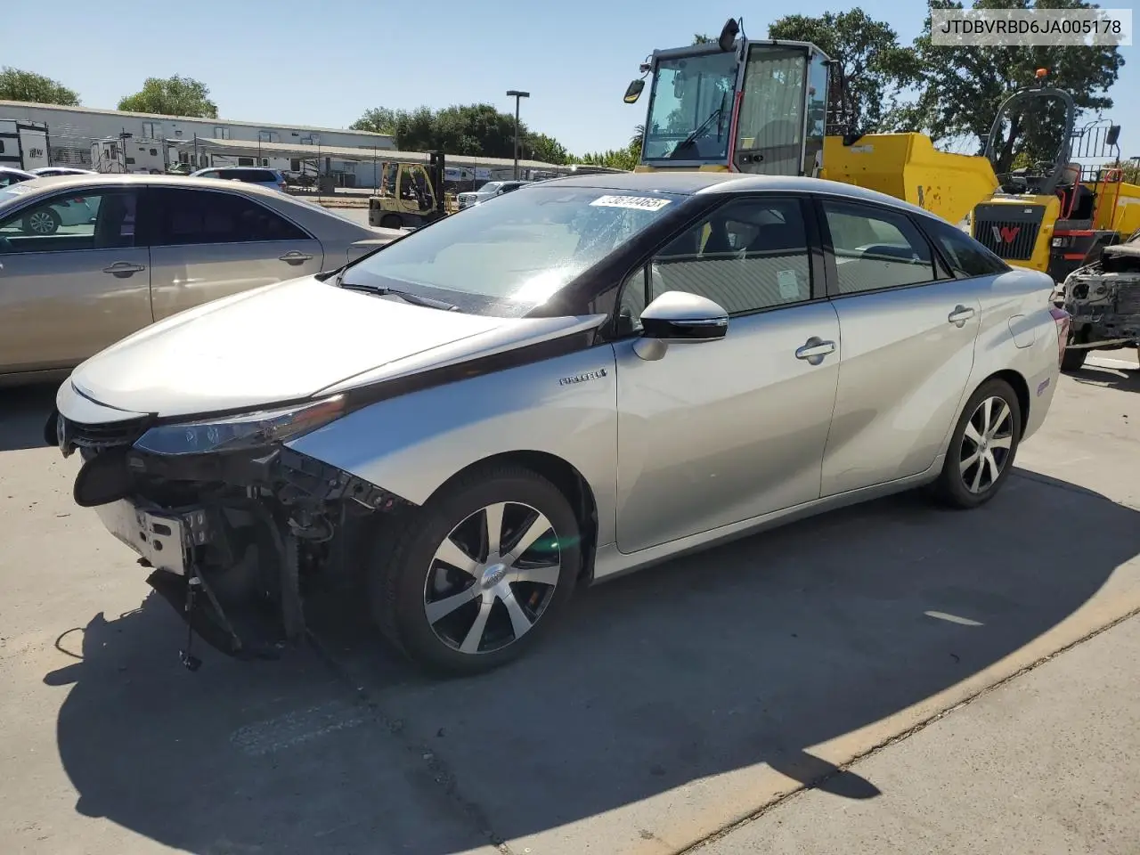 2018 Toyota Mirai VIN: JTDBVRBD6JA005178 Lot: 63644465