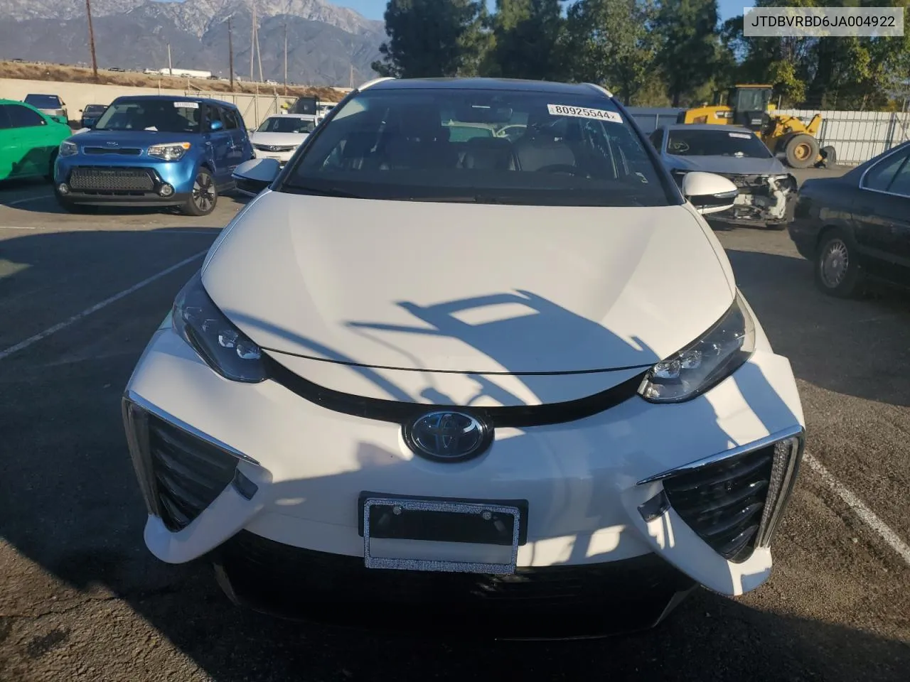 2018 Toyota Mirai VIN: JTDBVRBD6JA004922 Lot: 80925544