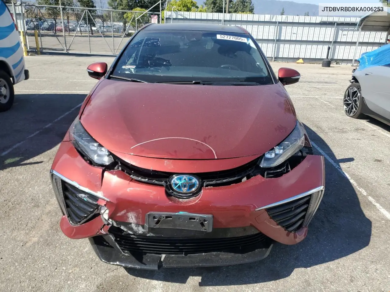 2019 Toyota Mirai VIN: JTDBVRBD8KA006253 Lot: 52727005