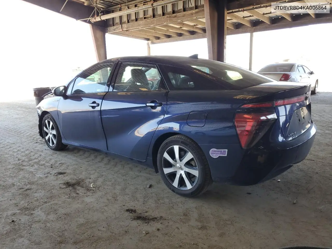 2019 Toyota Mirai VIN: JTDBVRBD4KA006864 Lot: 59985375