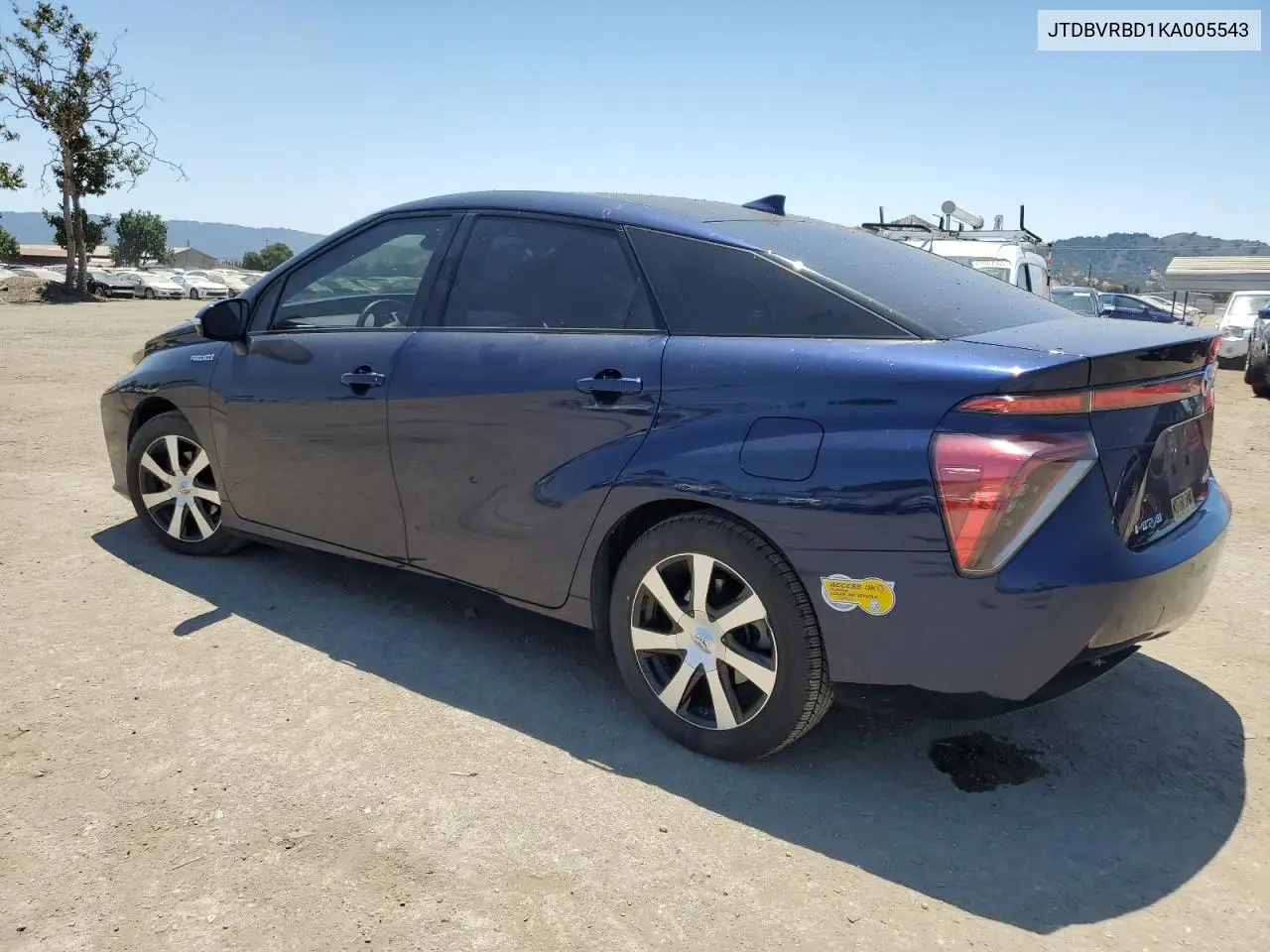 2019 Toyota Mirai VIN: JTDBVRBD1KA005543 Lot: 63121225