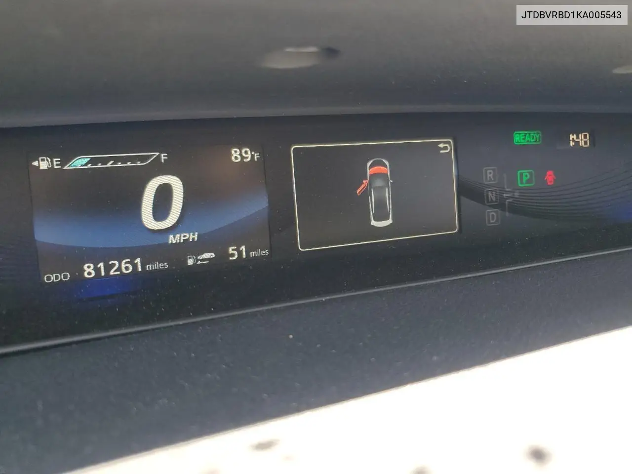 2019 Toyota Mirai VIN: JTDBVRBD1KA005543 Lot: 63121225