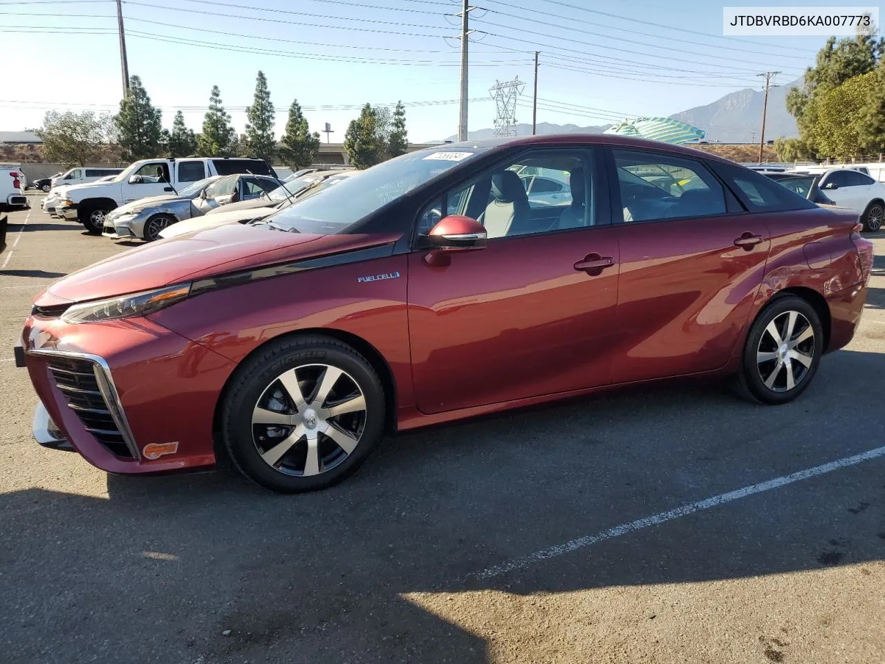 2019 Toyota Mirai VIN: JTDBVRBD6KA007773 Lot: 77358334