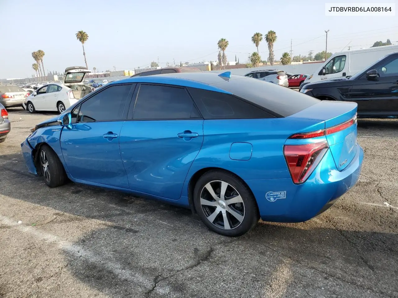2020 Toyota Mirai VIN: JTDBVRBD6LA008164 Lot: 62593465