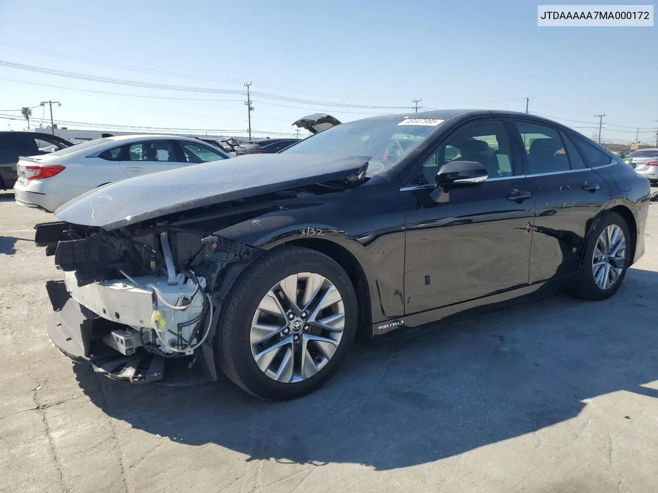 2021 Toyota Mirai Xle VIN: JTDAAAAA7MA000172 Lot: 46447985