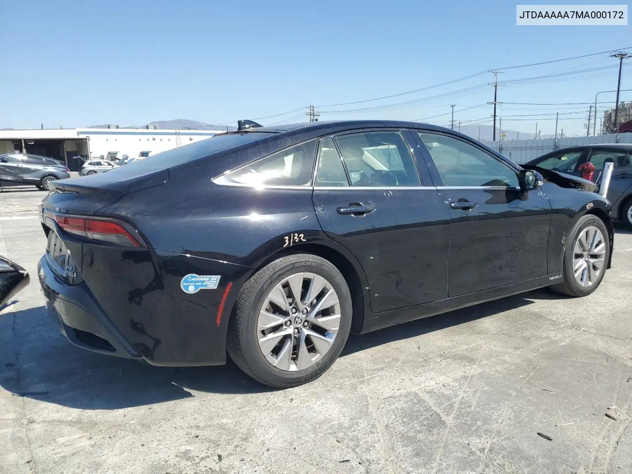 2021 Toyota Mirai Xle VIN: JTDAAAAA7MA000172 Lot: 46447985