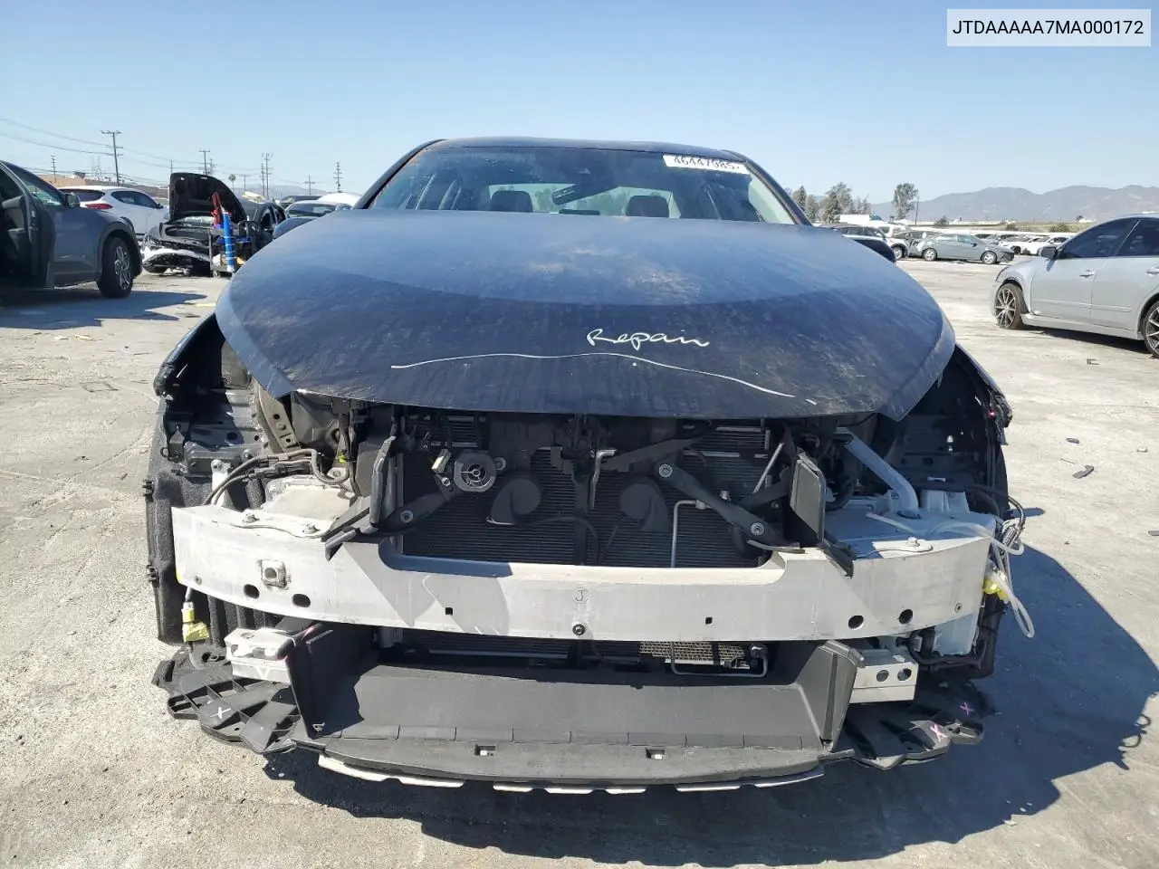 2021 Toyota Mirai Xle VIN: JTDAAAAA7MA000172 Lot: 46447985