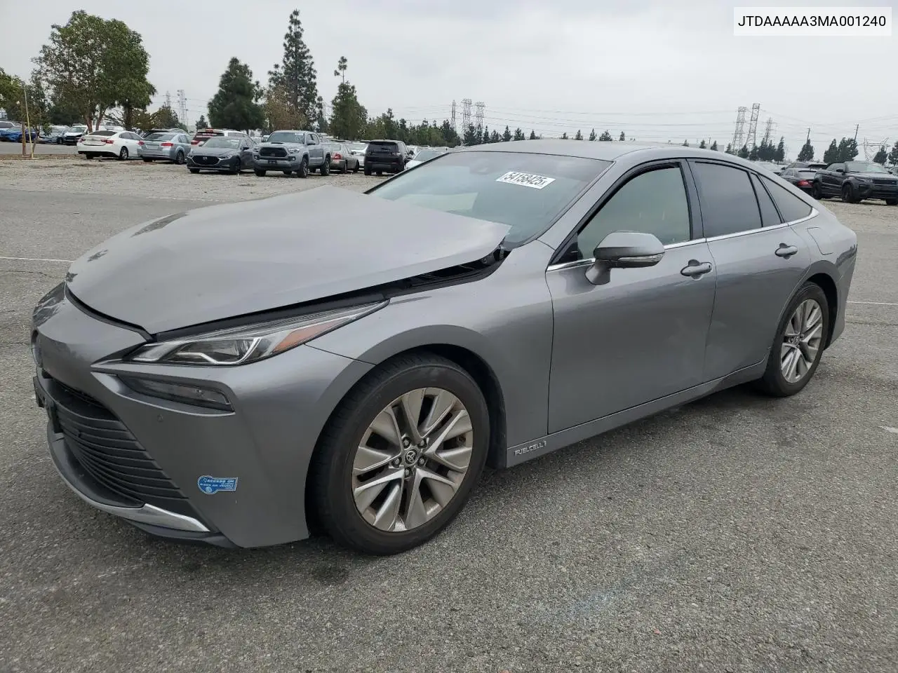 2021 Toyota Mirai Xle VIN: JTDAAAAA3MA001240 Lot: 54158425