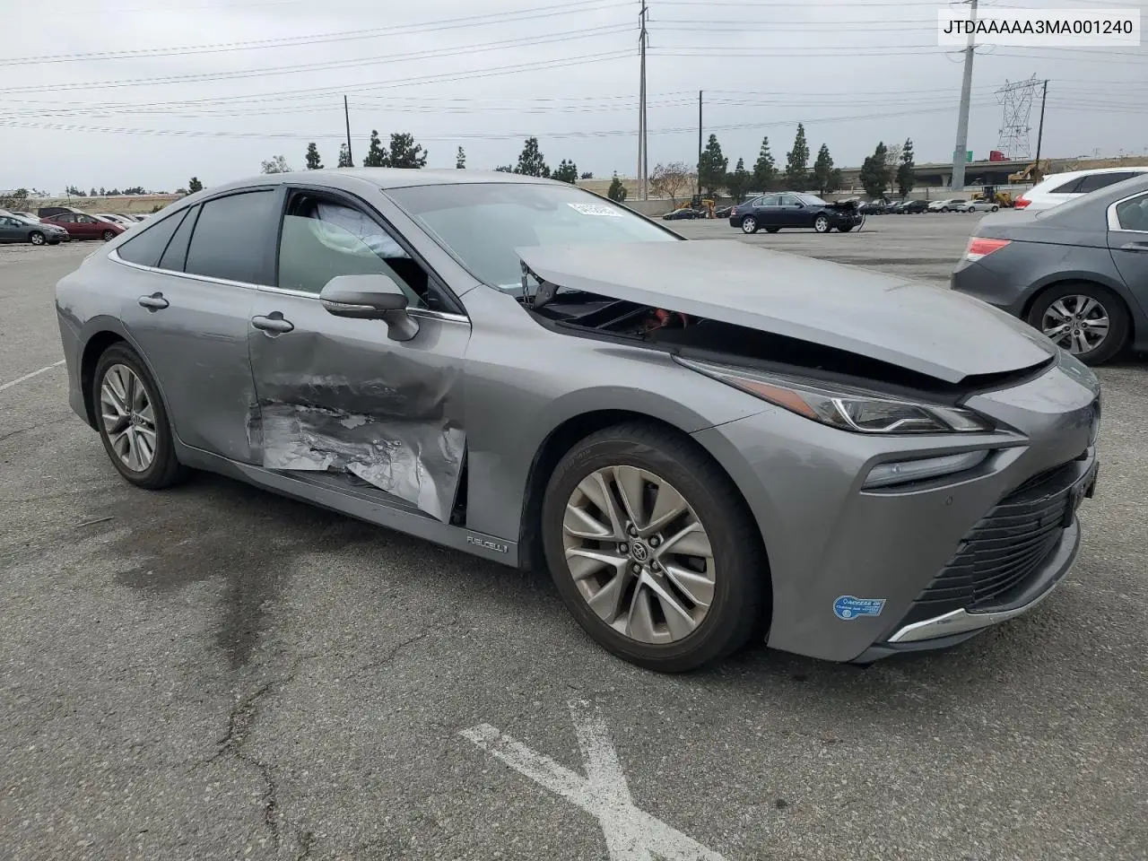 2021 Toyota Mirai Xle VIN: JTDAAAAA3MA001240 Lot: 54158425