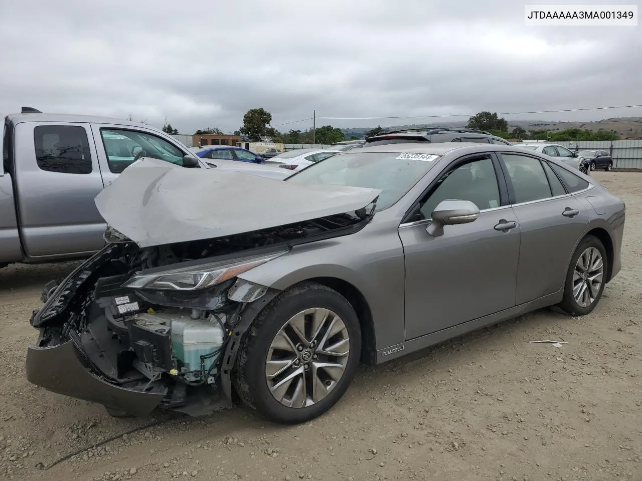 2021 Toyota Mirai Xle VIN: JTDAAAAA3MA001349 Lot: 55235144