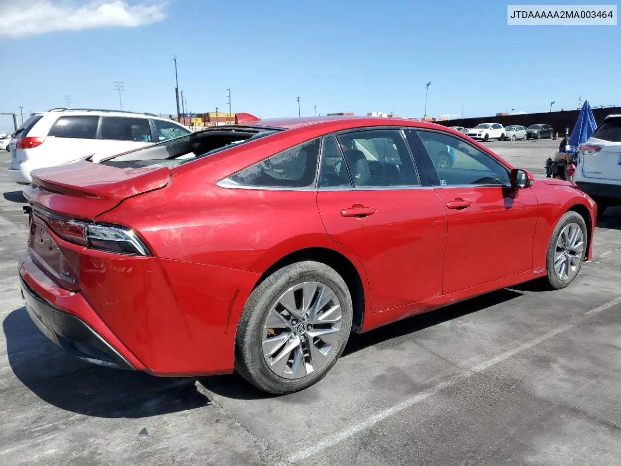 2021 Toyota Mirai Xle VIN: JTDAAAAA2MA003464 Lot: 57154465