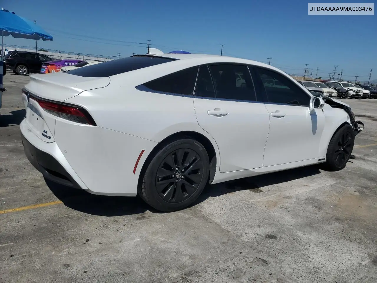 2021 Toyota Mirai Xle VIN: JTDAAAAA9MA003476 Lot: 57731195