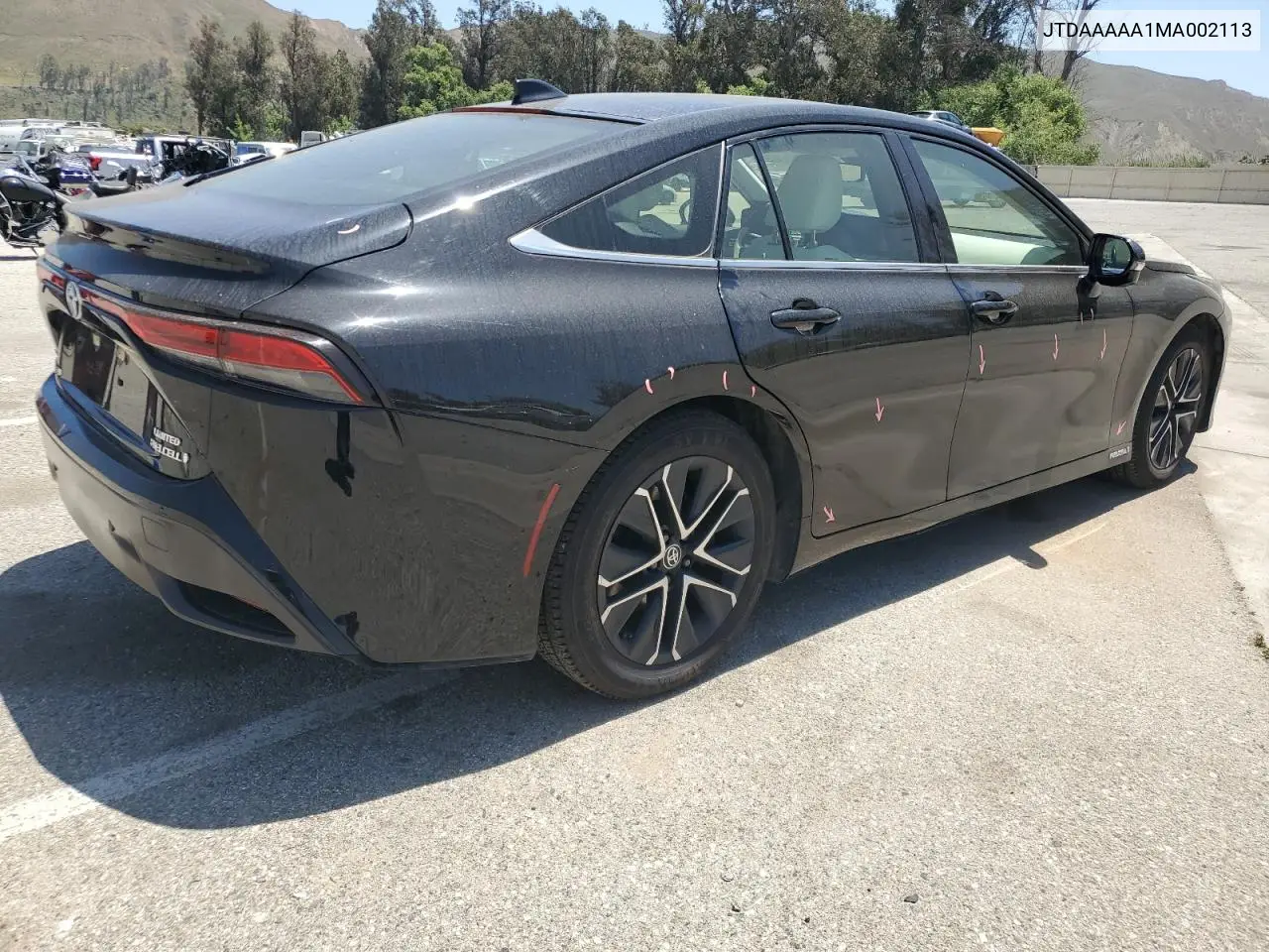 2021 Toyota Mirai Xle VIN: JTDAAAAA1MA002113 Lot: 60094585