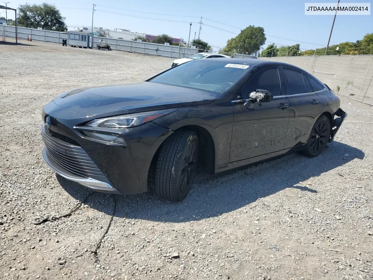2021 Toyota Mirai Xle VIN: JTDAAAAA4MA002414 Lot: 62343755