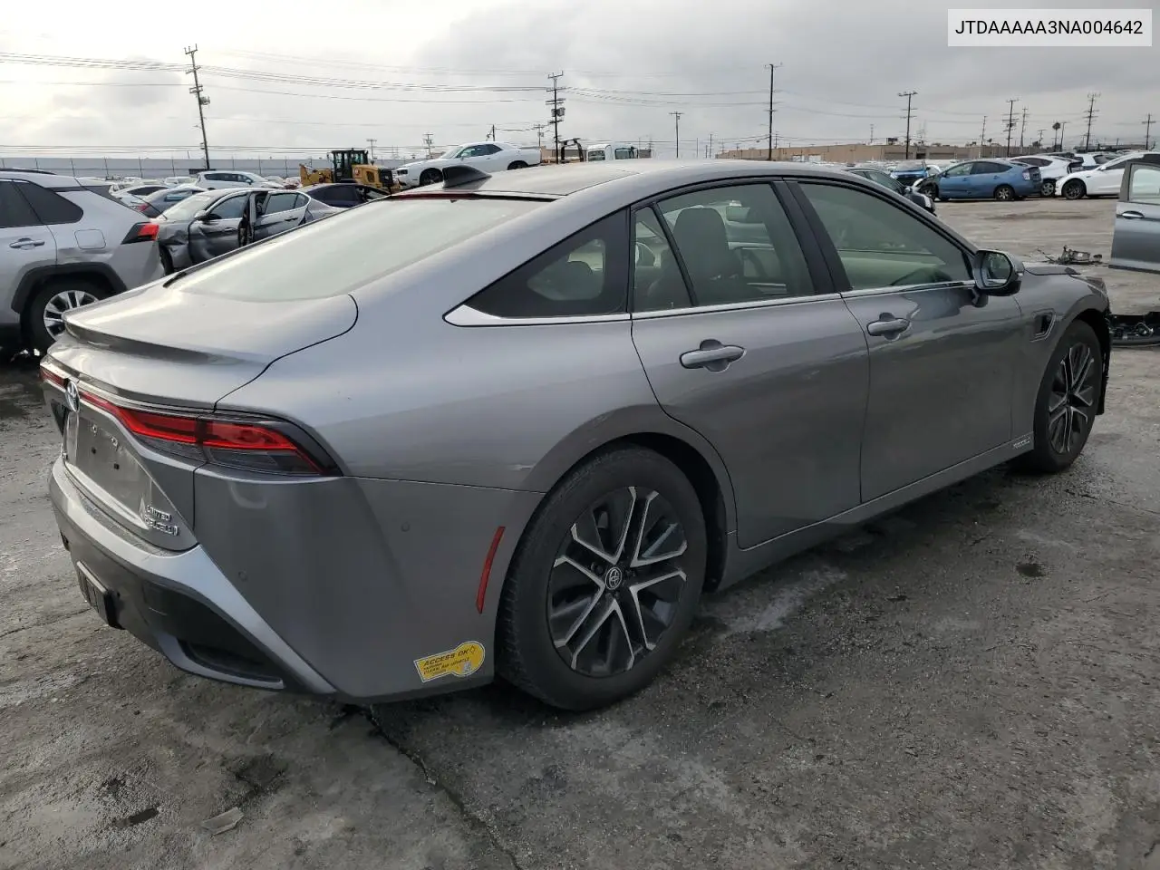 2022 Toyota Mirai Le VIN: JTDAAAAA3NA004642 Lot: 43978625