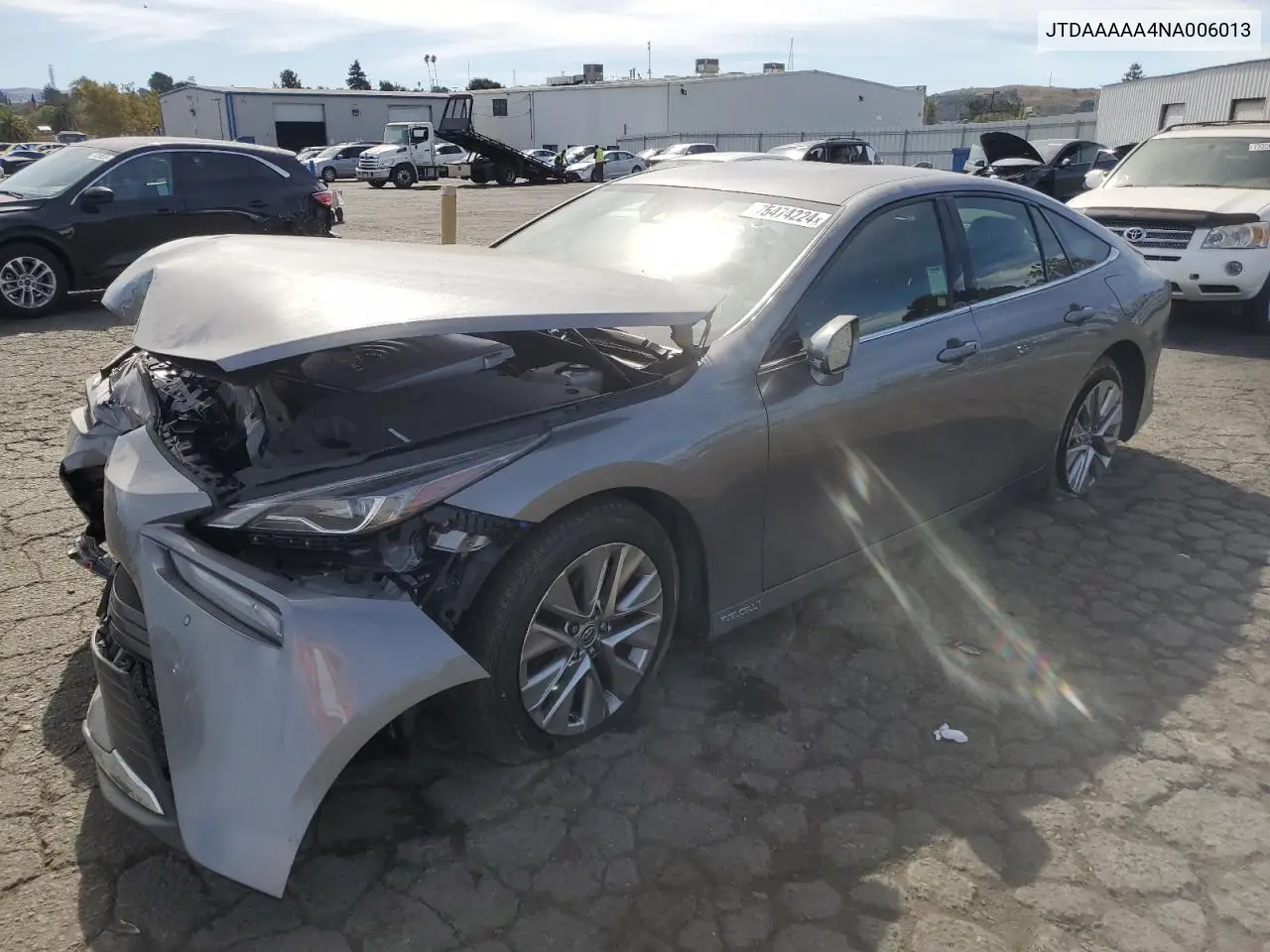 2022 Toyota Mirai Le VIN: JTDAAAAA4NA006013 Lot: 44463865