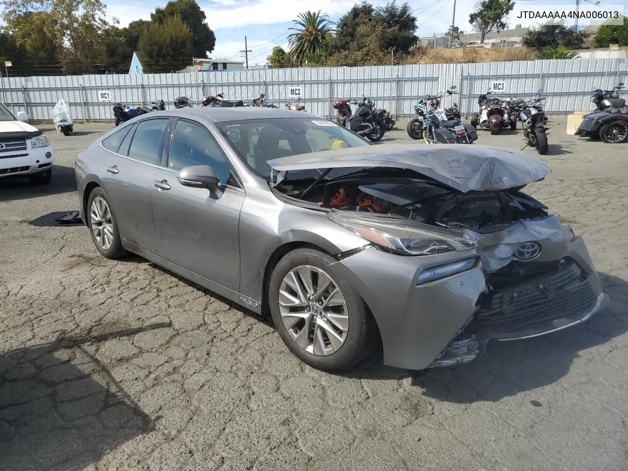 2022 Toyota Mirai Le VIN: JTDAAAAA4NA006013 Lot: 44463865