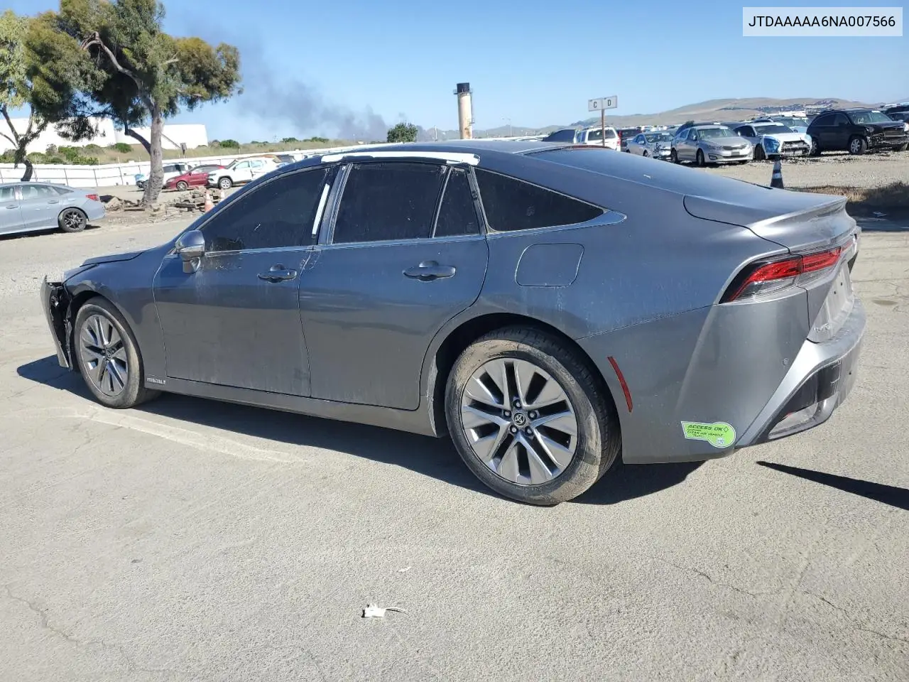 2022 Toyota Mirai Le VIN: JTDAAAAA6NA007566 Lot: 54698485