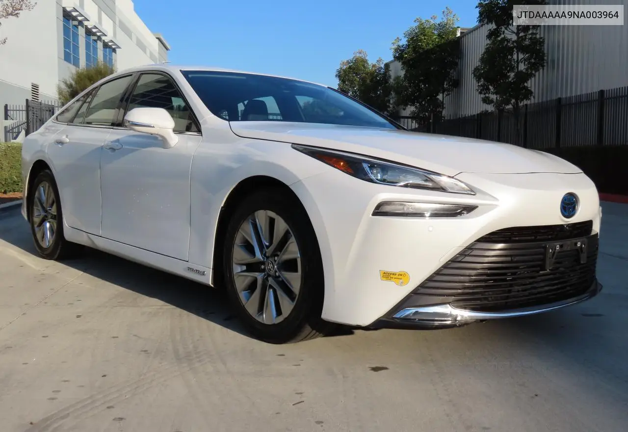 2022 Toyota Mirai Le VIN: JTDAAAAA9NA003964 Lot: 54784845