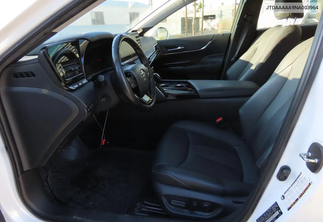 2022 Toyota Mirai Le VIN: JTDAAAAA9NA003964 Lot: 54784845